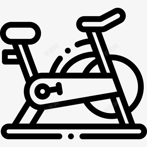 固定自行车运动型80直线型图标svg_新图网 https://ixintu.com 固定 直线 线型 自行车 运动型
