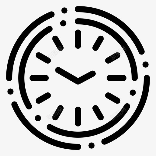 时钟时间墙图标svg_新图网 https://ixintu.com 商业战略和财务 墙 时钟 时间