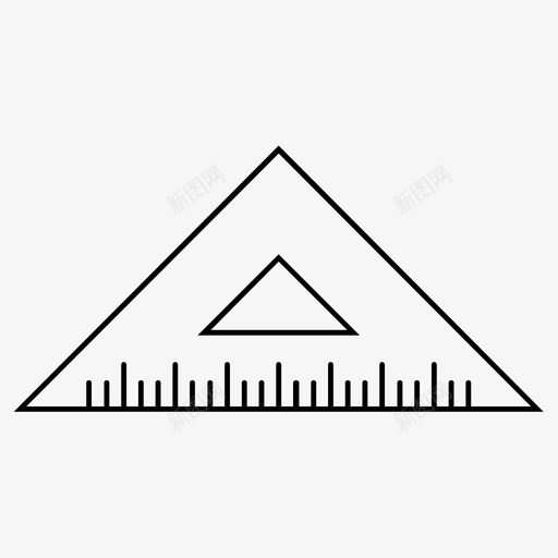 直尺结构测量图标svg_新图网 https://ixintu.com 工具 测量 直尺 直角尺 结构