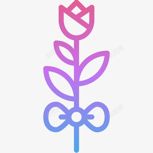 花朵礼物20渐变色图标svg_新图网 https://ixintu.com 变色 渐变 礼物 花朵