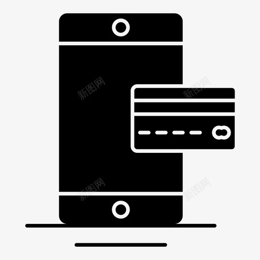 手机卡信用卡图标svg_新图网 https://ixintu.com 信用卡 手机 服装 购物