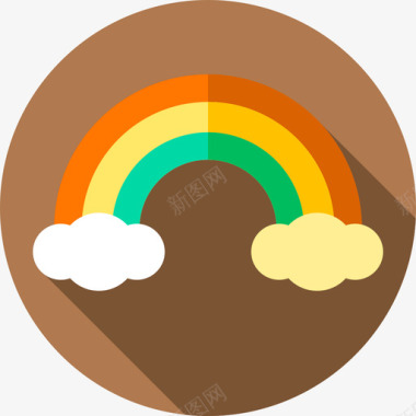 爱尔兰彩虹5号平坦图标图标