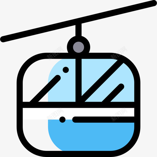 缆车公共交通13颜色省略图标svg_新图网 https://ixintu.com 交通 公共 省略 缆车 颜色