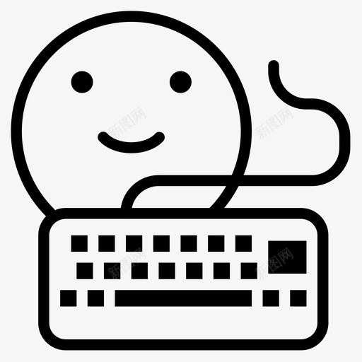 键盘技术多媒体线性图标svg_新图网 https://ixintu.com 多媒体 技术 线性 键盘