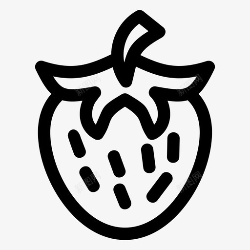 草莓食品水果图标svg_新图网 https://ixintu.com 健康食品 天然 水果 草莓 食品