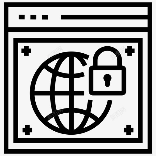 网络安全浏览器锁信息安全图标svg_新图网 https://ixintu.com 信息安全 受保护的浏览器 搜索引擎优化和网页行图标 浏览器锁 网络安全 网页锁 页面锁