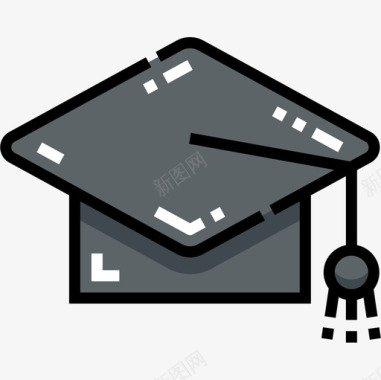 Mortarboard9级线性颜色图标图标