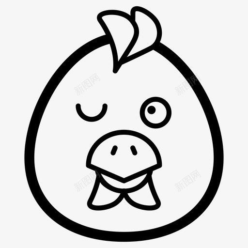 眨眼蛋鸡蛋表情符号表情符号图标svg_新图网 https://ixintu.com 向量 图标 情感 眨眼 符号 表情 鸡蛋