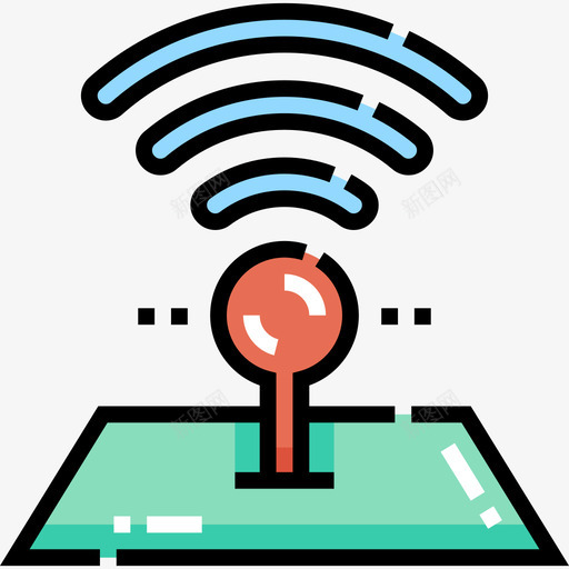 Wifi通信155线性彩色图标svg_新图网 https://ixintu.com Wifi 线性彩色 通信155