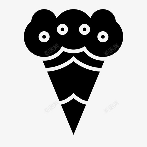 冰淇淋筒海滩食物图标svg_新图网 https://ixintu.com 假日 冰淇淋 夏季 海滩 食物