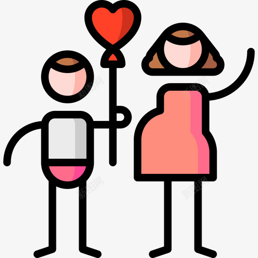 母亲和儿子情人节62线性颜色图标svg_新图网 https://ixintu.com 亲和 儿子 情人节 母亲 线性 颜色