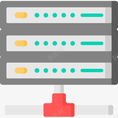 数据库办公室162扁平图标图标