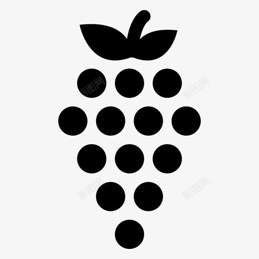 葡萄食物水果图标svg_新图网 https://ixintu.com 水果 葡萄 蔬菜 食物