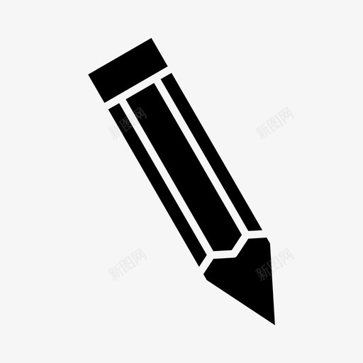 铅笔签名书写图标svg_新图网 https://ixintu.com 书写 用户界面字形 签名 铅笔