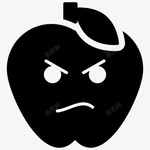 愤怒的脸苹果表情符号情绪图标svg_新图网 https://ixintu.com 图标 情绪 愤怒 符号 苹果 表情