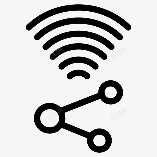 共享wifiwifi网络共享互联网图标svg_新图网 https://ixintu.com wifi 互联网 共享 网络