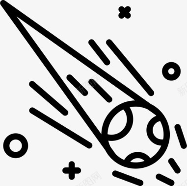 彗星103号太空直线图标图标