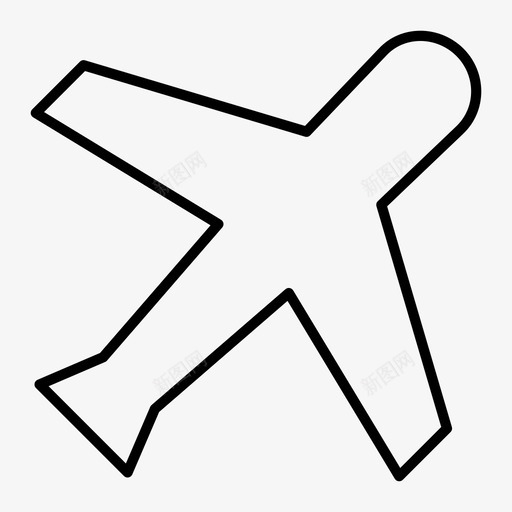 飞机飞行客机图标svg_新图网 https://ixintu.com 客机 运输机 飞机 飞行