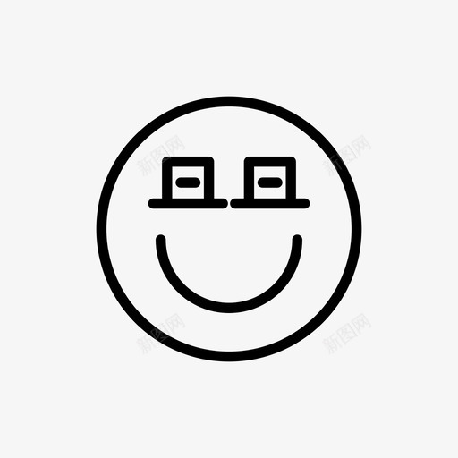 表情符号脸情绪图标svg_新图网 https://ixintu.com 微笑 情绪 脸 表情符号 表情线