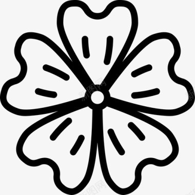 锦葵植物学线状图标图标