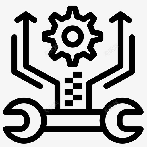 控制齿轮设置图标svg_新图网 https://ixintu.com 工具 控制 数据管理 设置 齿轮