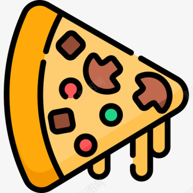 披萨送餐3原色图标图标