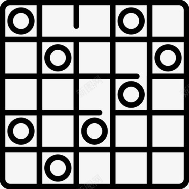 跳棋游戏70直线型图标图标