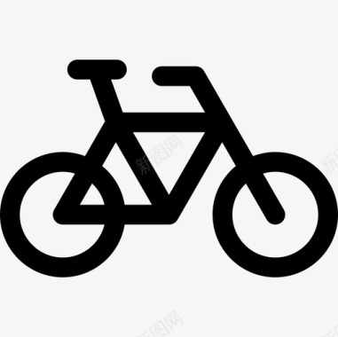 自行车活跃生活方式23直线型图标图标