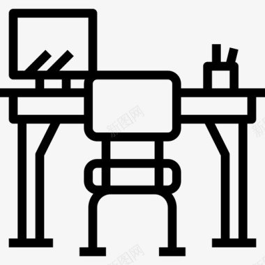 书桌大学32直线图标图标