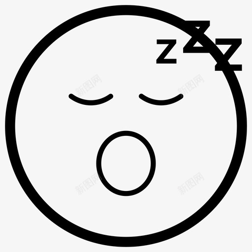 休眠表情符号表情符号情感图标svg_新图网 https://ixintu.com 休眠 向量 图标 情感 符号 表情