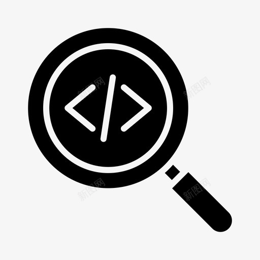 搜索编码开发图标svg_新图网 https://ixintu.com 开发 搜索 编码 软件