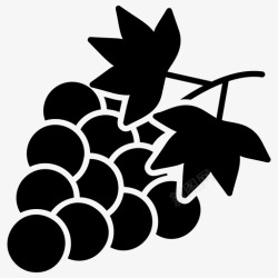 喇叭葡萄葡萄符号葡萄浆果食物图标高清图片