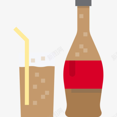 可乐饮料18平淡图标图标