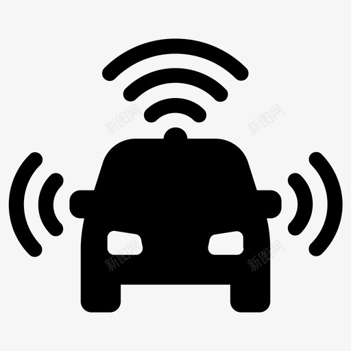 无人驾驶自动驾驶汽车技术图标svg_新图网 https://ixintu.com 技术 无人驾驶 汽车 自动驾驶汽车 车辆
