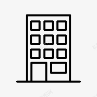 建筑建筑和城市办公室图标图标