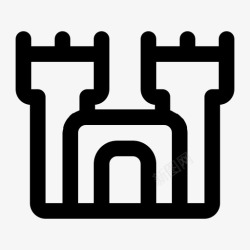 宫殿轮廓沙堡王国宫殿图标高清图片