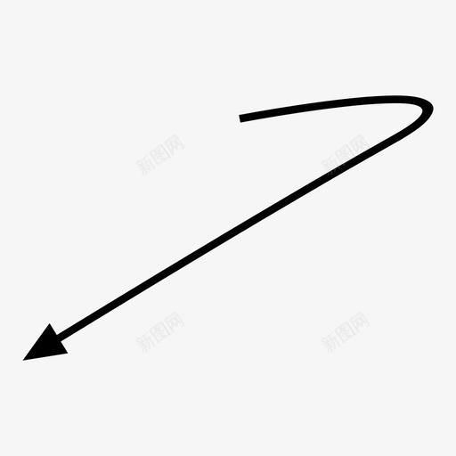 箭头方向向下图标svg_新图网 https://ixintu.com 向下 方向 箭头 转弯
