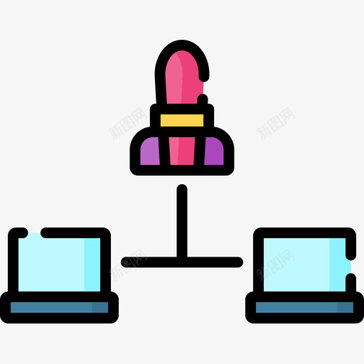 网络加密货币62线性颜色图标svg_新图网 https://ixintu.com 加密货币62 线性颜色 网络