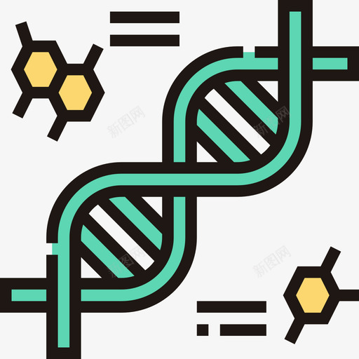 Dna医学159线性颜色图标svg_新图网 https://ixintu.com Dna 医学 线性 颜色