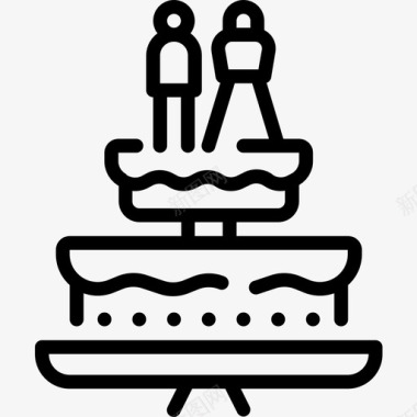 结婚蛋糕婚礼177直系图标图标