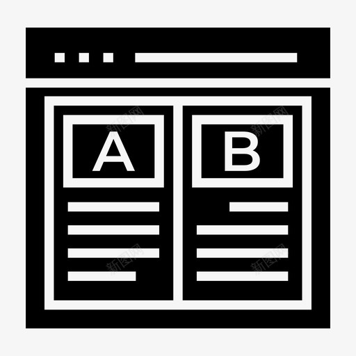 ab测试比较分割测试图标svg_新图网 https://ixintu.com ab测试 ux字形图标 假设测试 分割测试 可用性测试 比较 界面ui