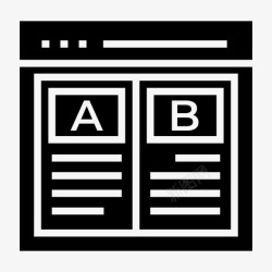 AB测试ab测试比较分割测试图标高清图片