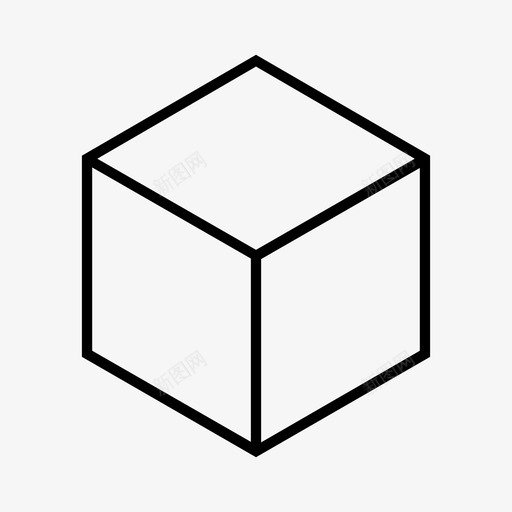 立方体多边形形状图标svg_新图网 https://ixintu.com 三维 多边形 实体 形状 立方体