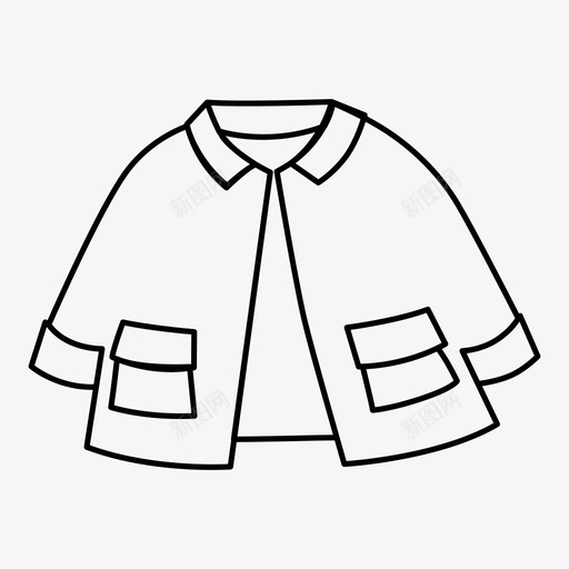 夹克衣服时装图标svg_新图网 https://ixintu.com 冬天 夹克 时装 衣服 西装