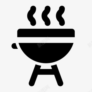 烧烤烹饪度假图标图标