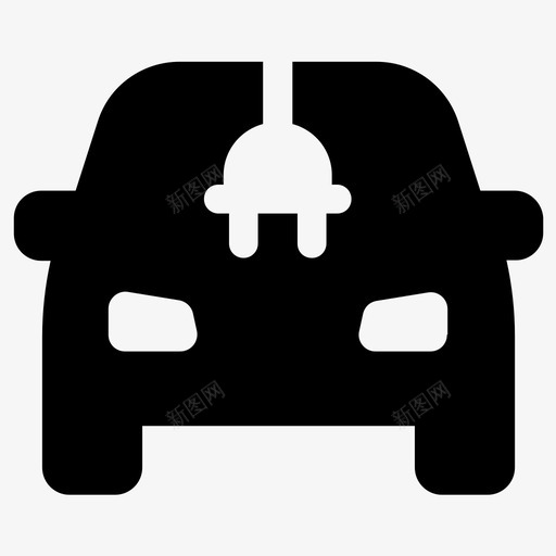 汽车充电电动图标svg_新图网 https://ixintu.com 充电 汽车 电动 电动汽车 能源