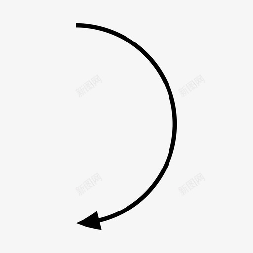箭头弯曲曲线图标svg_新图网 https://ixintu.com 弯曲 方向 曲线 箭头 箭头弓3