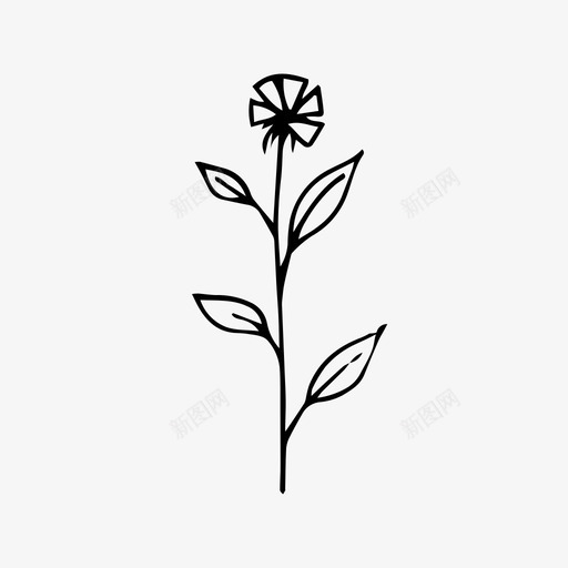植物花卉手工绘制图标svg_新图网 https://ixintu.com 手工 植物 绘制 花卉