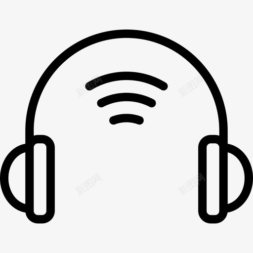 耳机物联网43线性图标svg_新图网 https://ixintu.com 物联网43 线性 耳机