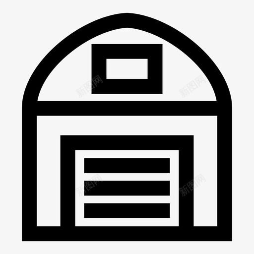 谷仓谷仓屋农场图标svg_新图网 https://ixintu.com 农场 园艺 庇护所 谷仓